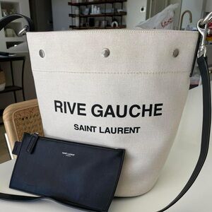 Saint Laurent Rive Gauche Bucket bag and pouch